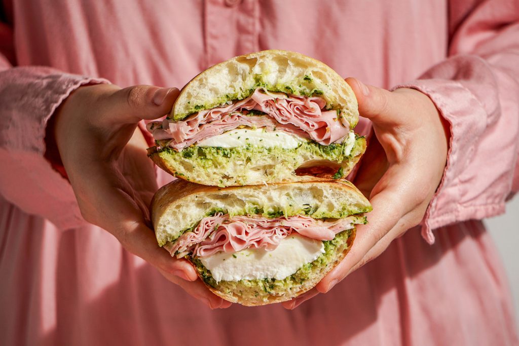 Our Seasonal Ham, Cheese & Pesto Sandwich is here!