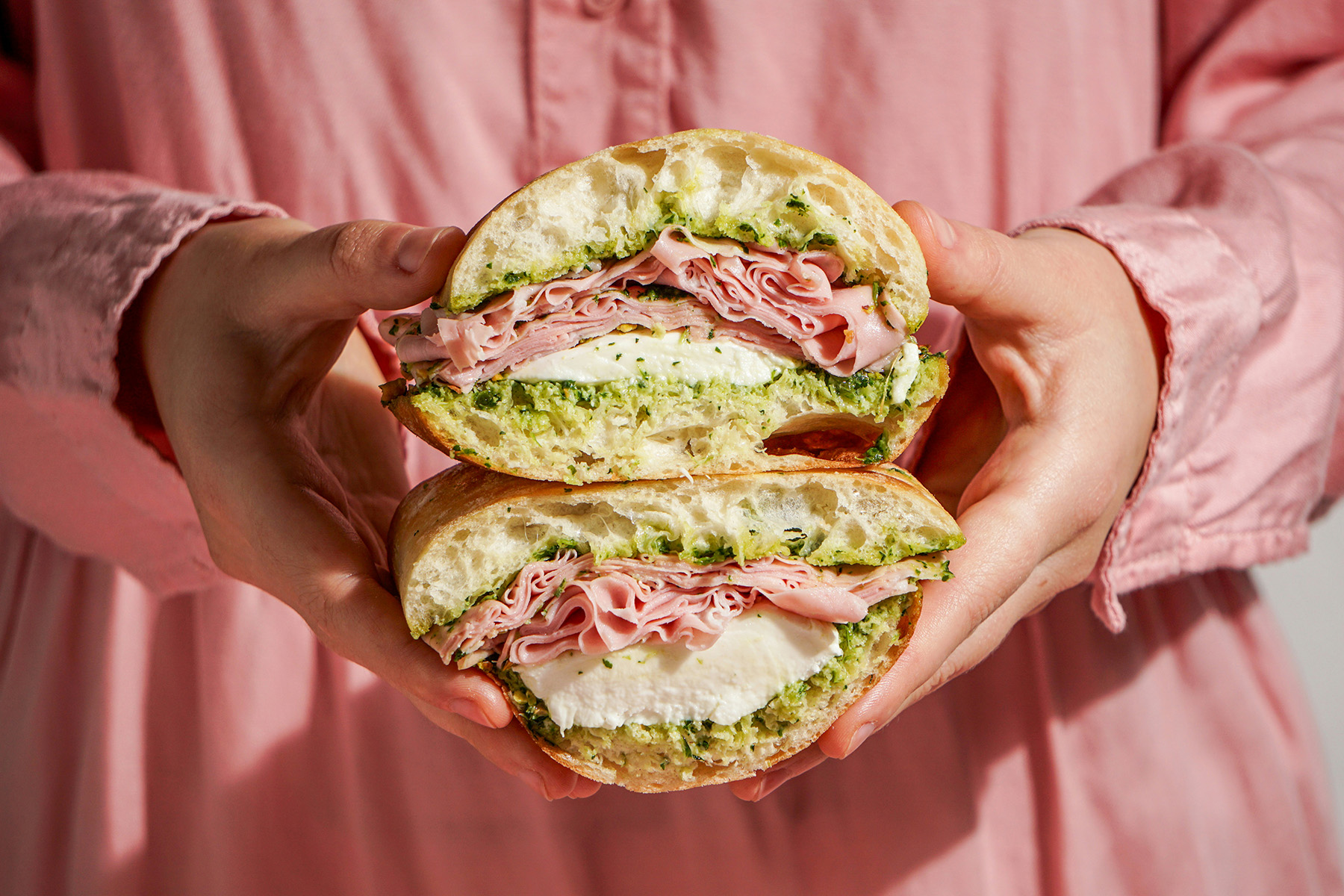 Our Seasonal Ham, Cheese & Pesto Sandwich is here!
